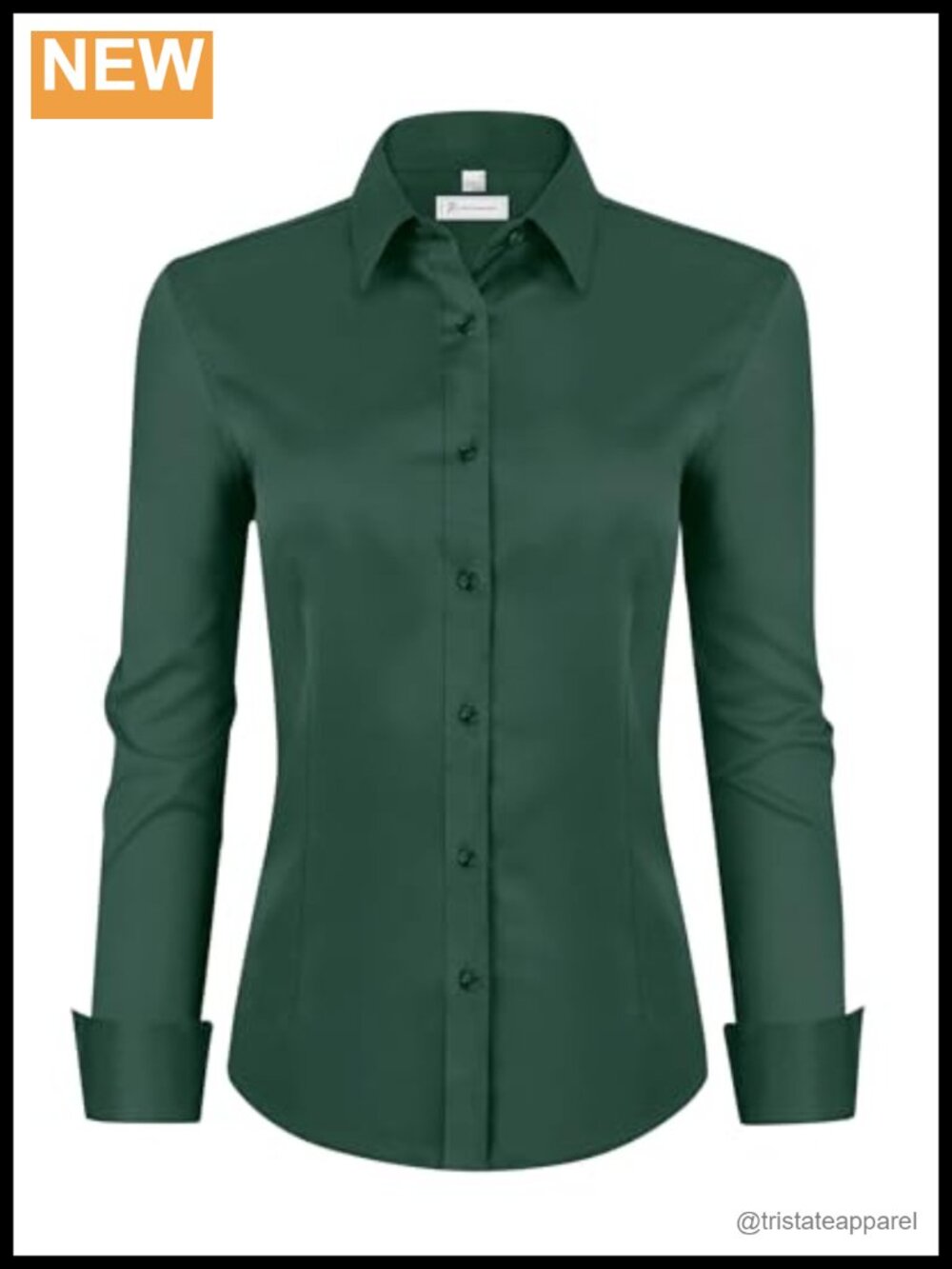 Women's Classic-Fit Long Sleeve Button Down Shirt Wrinkle-Free Stretch Work